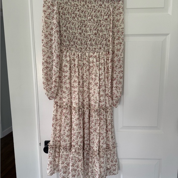 Petal & Pup Dresses & Skirts - Petal & Pup Cream Maxi Dress with Red Floral Print